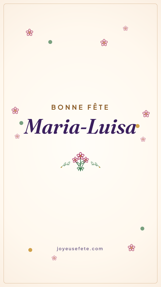 Image « Bonne fête Maria-Luisa » au format story