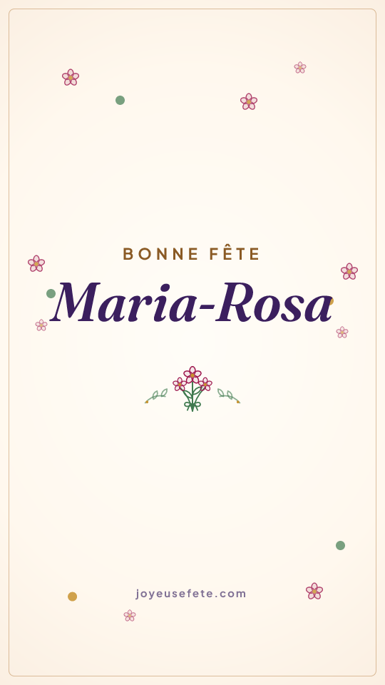 Image « Bonne fête Maria-Rosa » au format story