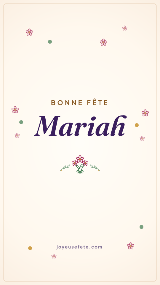 Image « Bonne fête Mariah » au format story