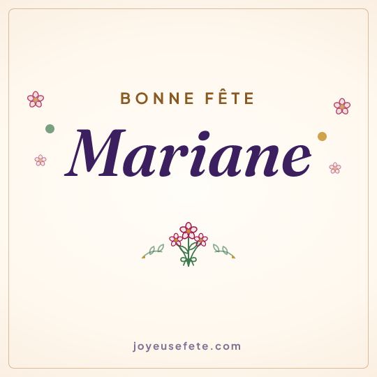 Image carrée « Bonne fête Mariane » pour WhatsApp
