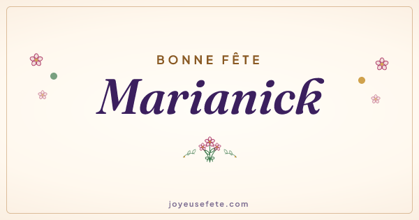 Image « Bonne fête Marianick » au format large