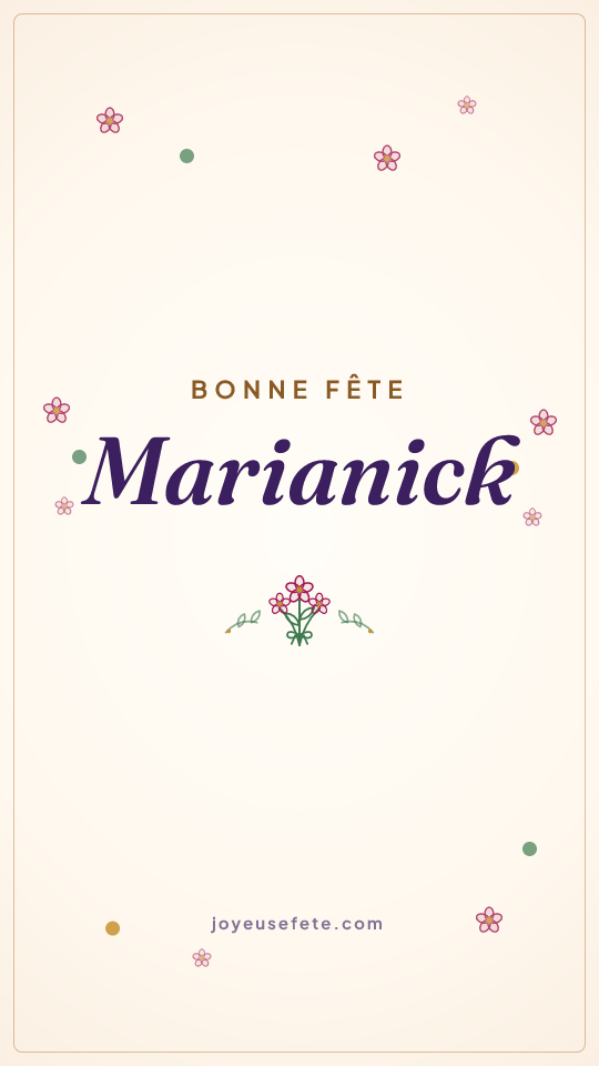 Image « Bonne fête Marianick » au format story