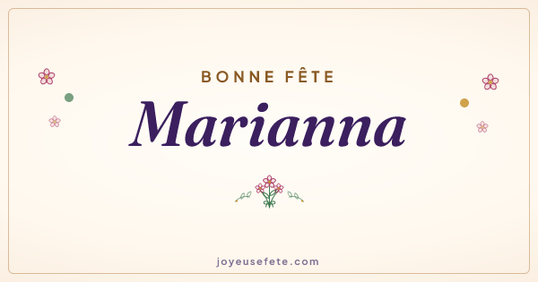 Image « Bonne fête Marianna » au format large