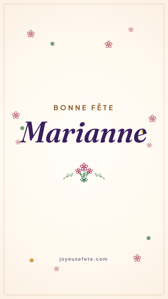 Image « Bonne fête Marianne » au format story