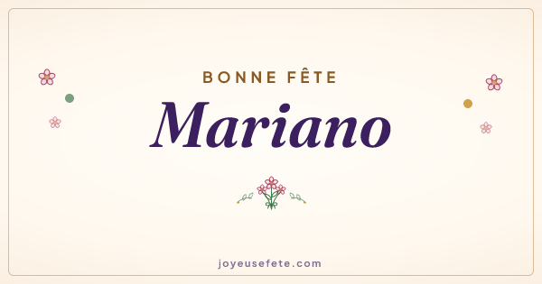 Image « Bonne fête Mariano » au format large