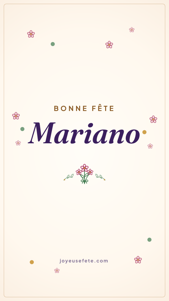 Image « Bonne fête Mariano » au format story