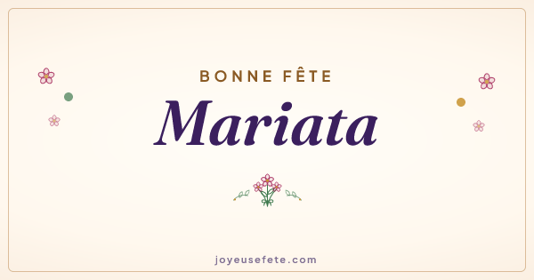 Image « Bonne fête Mariata » au format large