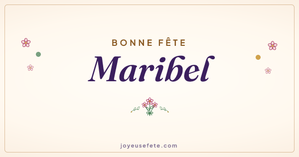 Image « Bonne fête Maribel » au format large