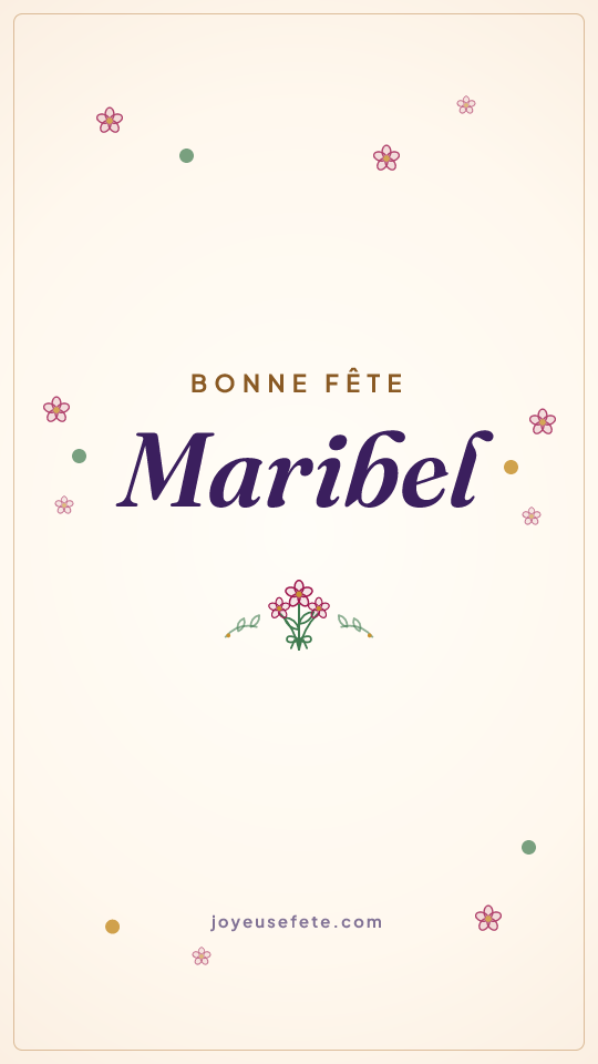 Image « Bonne fête Maribel » au format story