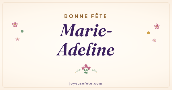 Image « Bonne fête Marie-Adeline » au format large
