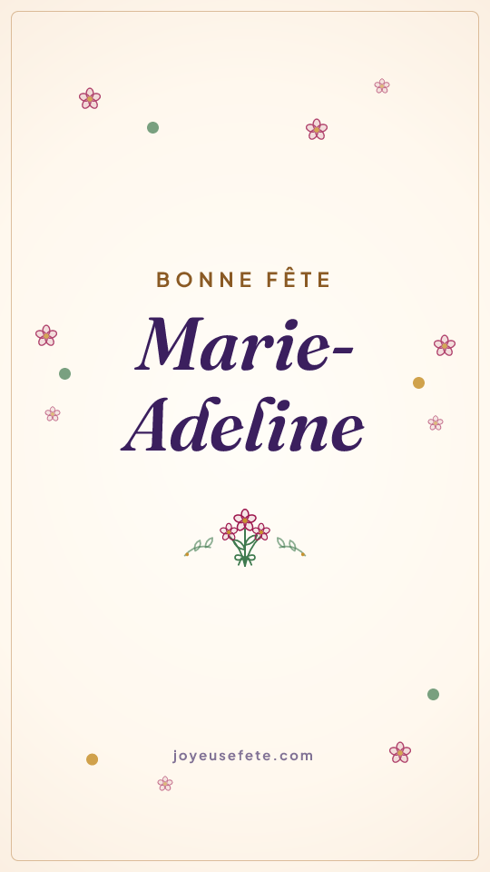 Image « Bonne fête Marie-Adeline » au format story