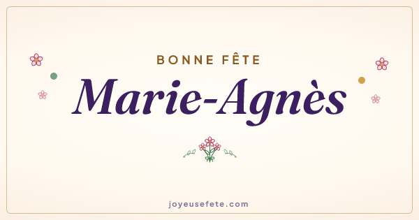 Image « Bonne fête Marie-Agnès » au format large
