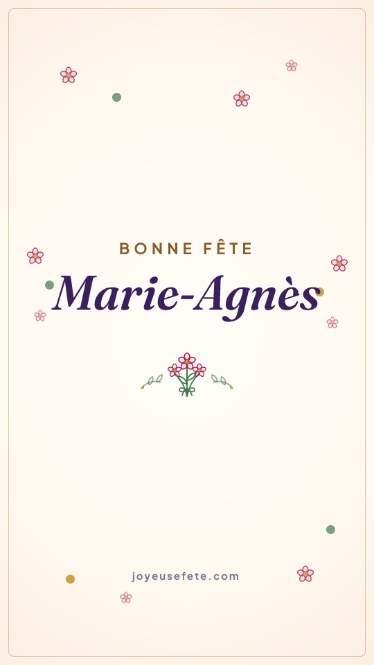 Image « Bonne fête Marie-Agnès » au format story