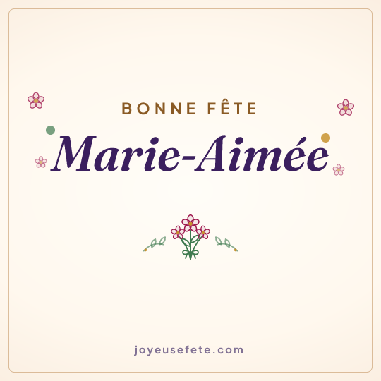 Image carrée « Bonne fête Marie-Aimée » pour WhatsApp