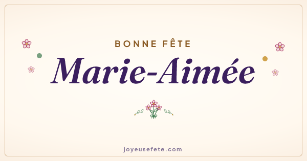 Image « Bonne fête Marie-Aimée » au format large