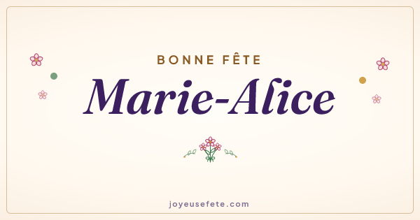 Image « Bonne fête Marie-Alice » au format large