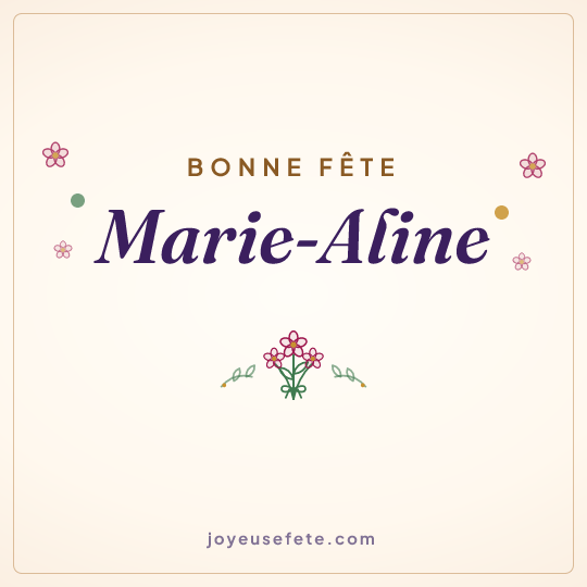 Image carrée « Bonne fête Marie-Aline » pour WhatsApp