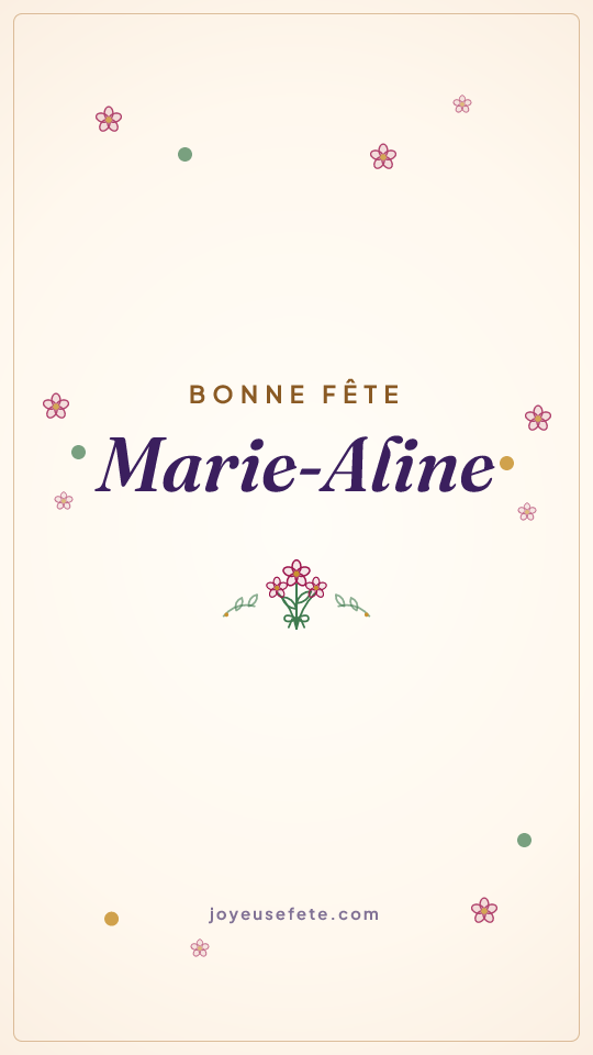 Image « Bonne fête Marie-Aline » au format story