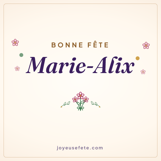 Image carrée « Bonne fête Marie-Alix » pour WhatsApp