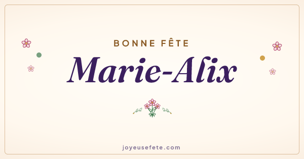 Image « Bonne fête Marie-Alix » au format large