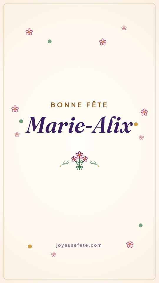 Image « Bonne fête Marie-Alix » au format story