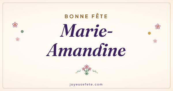 Image « Bonne fête Marie-Amandine » au format large