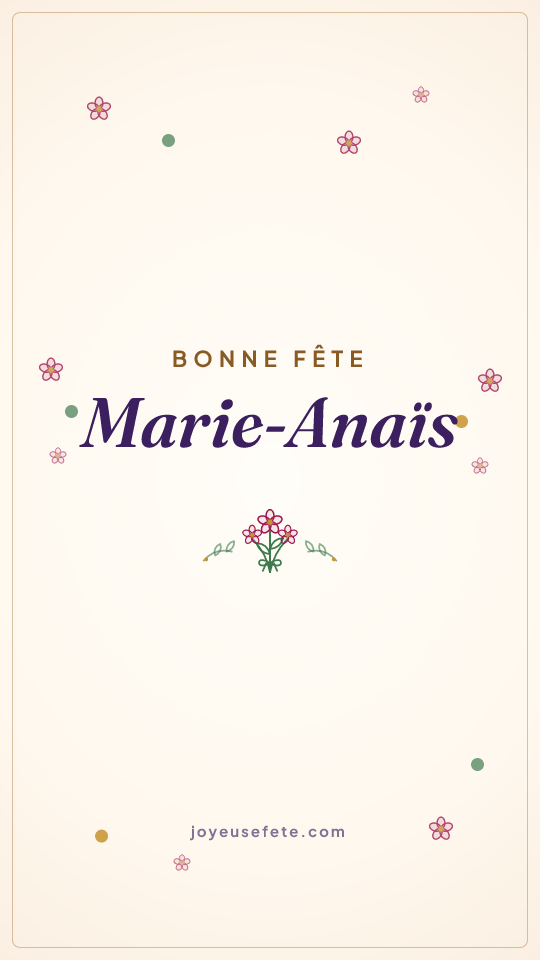 Image « Bonne fête Marie-Anaïs » au format story
