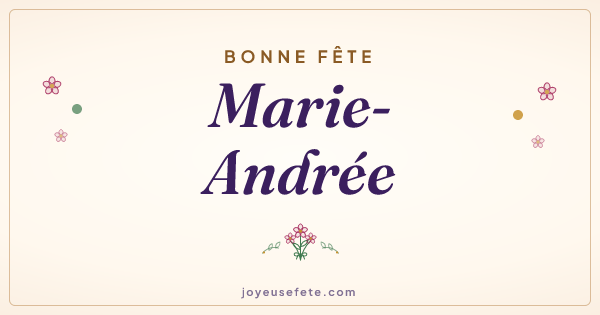 Image « Bonne fête Marie-Andrée » au format large