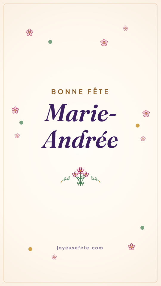 Image « Bonne fête Marie-Andrée » au format story