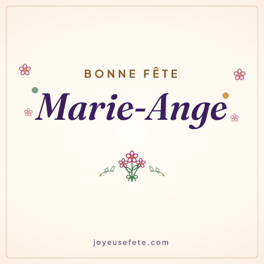 Image carrée « Bonne fête Marie-Ange » pour WhatsApp