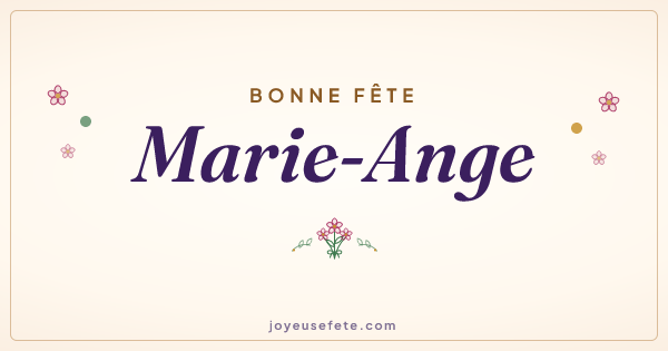 Image « Bonne fête Marie-Ange » au format large