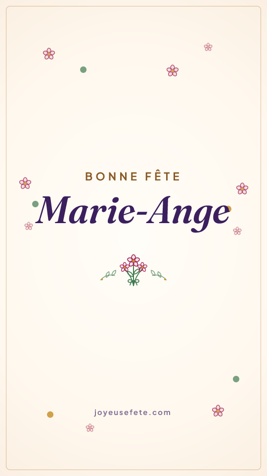 Image « Bonne fête Marie-Ange » au format story