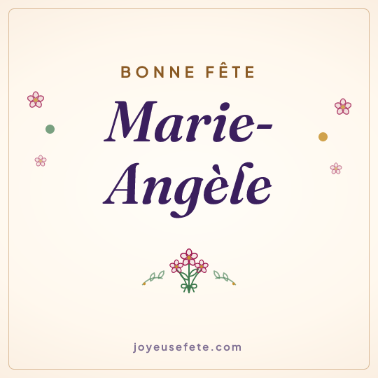 Image carrée « Bonne fête Marie-Angèle » pour WhatsApp