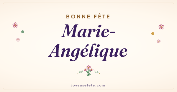 Image « Bonne fête Marie-Angélique » au format large