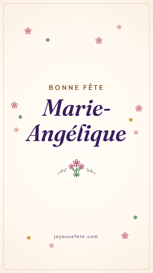 Image « Bonne fête Marie-Angélique » au format story