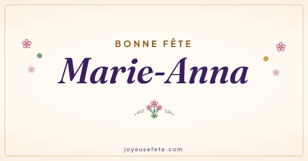 Image « Bonne fête Marie-Anna » au format large
