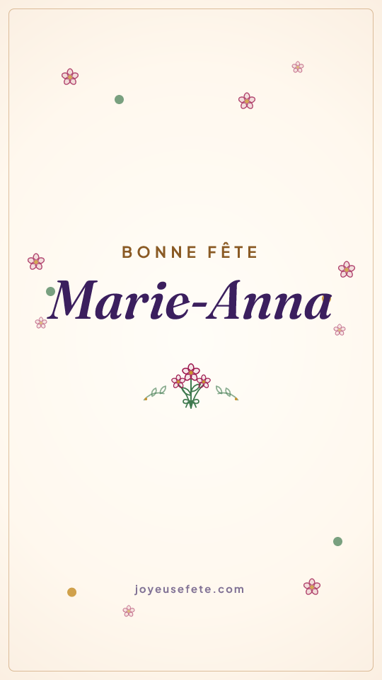 Image « Bonne fête Marie-Anna » au format story