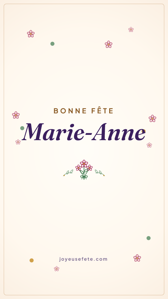 Image « Bonne fête Marie-Anne » au format story
