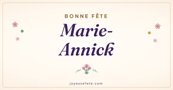 Image « Bonne fête Marie-Annick » au format large