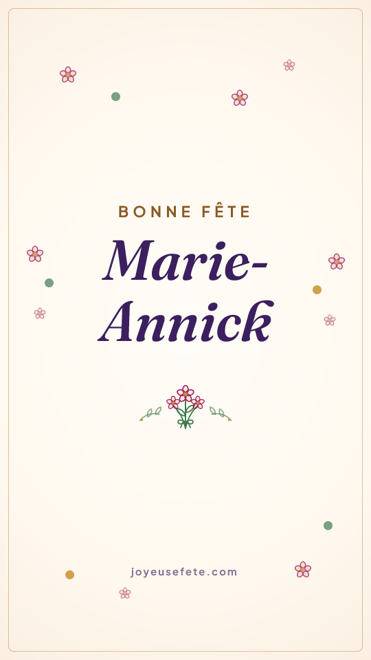 Image « Bonne fête Marie-Annick » au format story