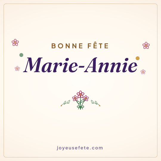 Image carrée « Bonne fête Marie-Annie » pour WhatsApp