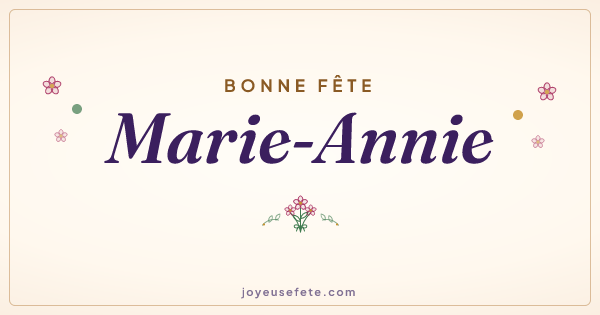 Image « Bonne fête Marie-Annie » au format large