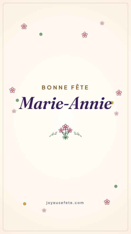Image « Bonne fête Marie-Annie » au format story