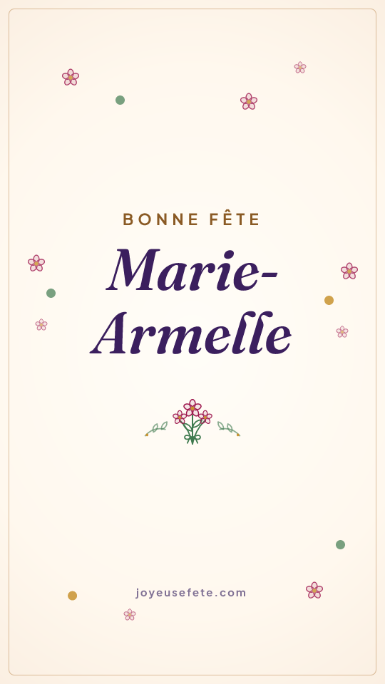Image « Bonne fête Marie-Armelle » au format story