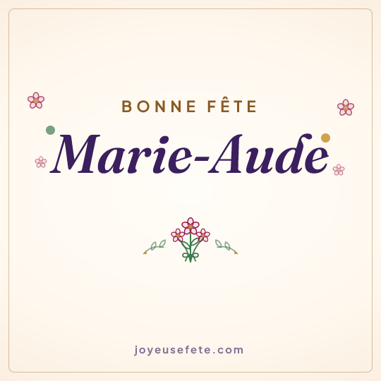 Image carrée « Bonne fête Marie-Aude » pour WhatsApp