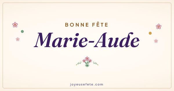 Image « Bonne fête Marie-Aude » au format large