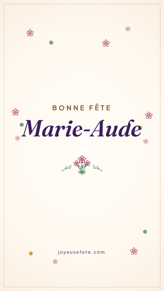 Image « Bonne fête Marie-Aude » au format story