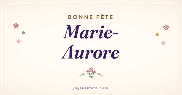 Image « Bonne fête Marie-Aurore » au format large