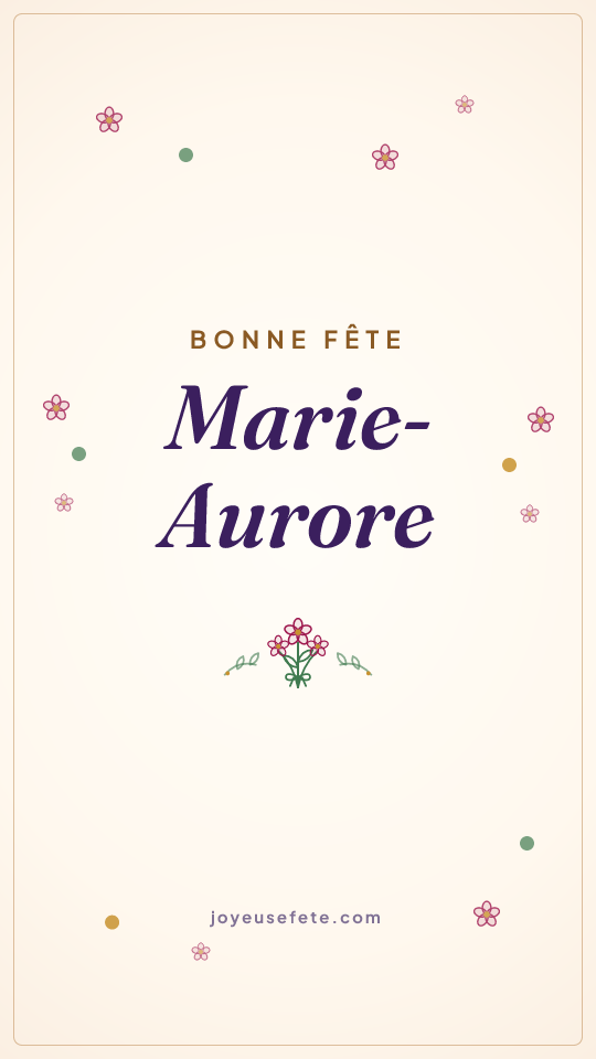 Image « Bonne fête Marie-Aurore » au format story