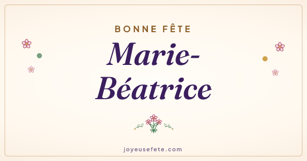 Image « Bonne fête Marie-Béatrice » au format large